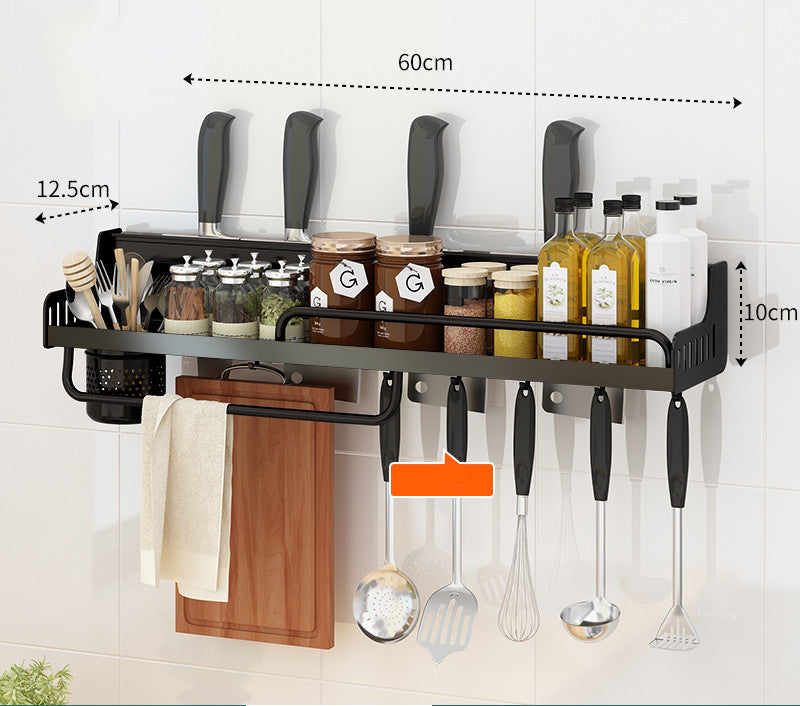 Punch-free Kitchen Rack Wall-mounted Multifunctional Chopsticks And Knife Rack Storage Rack