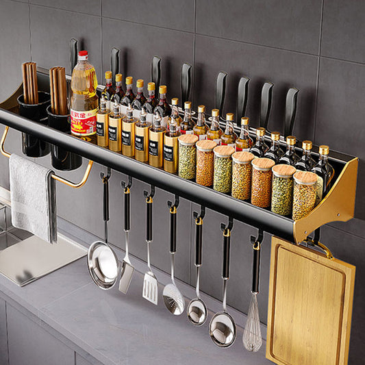 Fashionable Kitchen Shelf Wall-mounted Punch-free Multifunctional